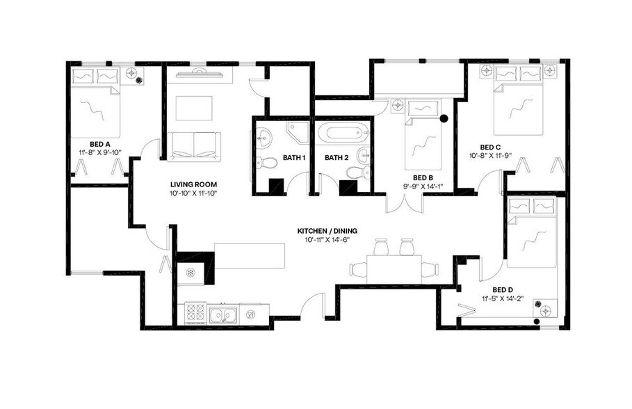 Building Photo - Room in Shared 4 bed/2 bath home