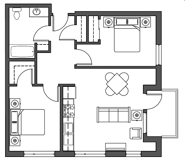 2BR/1BA - Gray's Landing