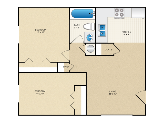 2x1 sq ft 676-676 - Casa Sierra Bella