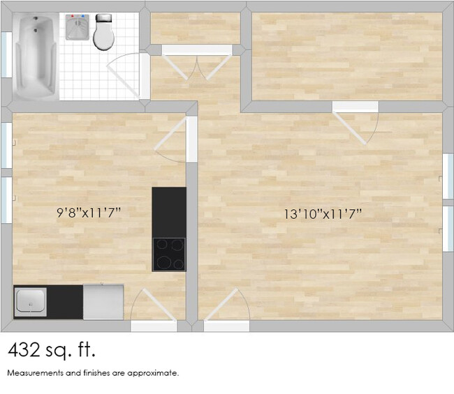 Floorplan - 425-431 N. Humphrey Ave.