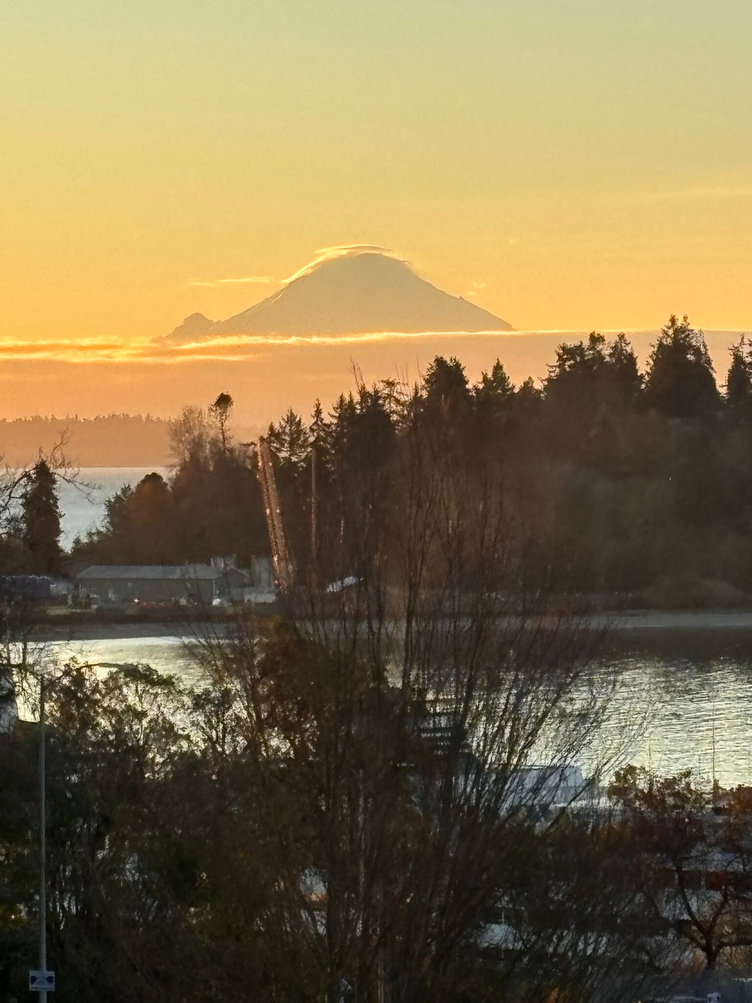 morning sunrise over Mt. Rainier - 190 Harbor Sq Loop NE