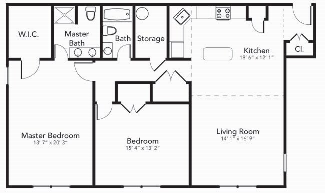 2BR/2BA - Hawk's View