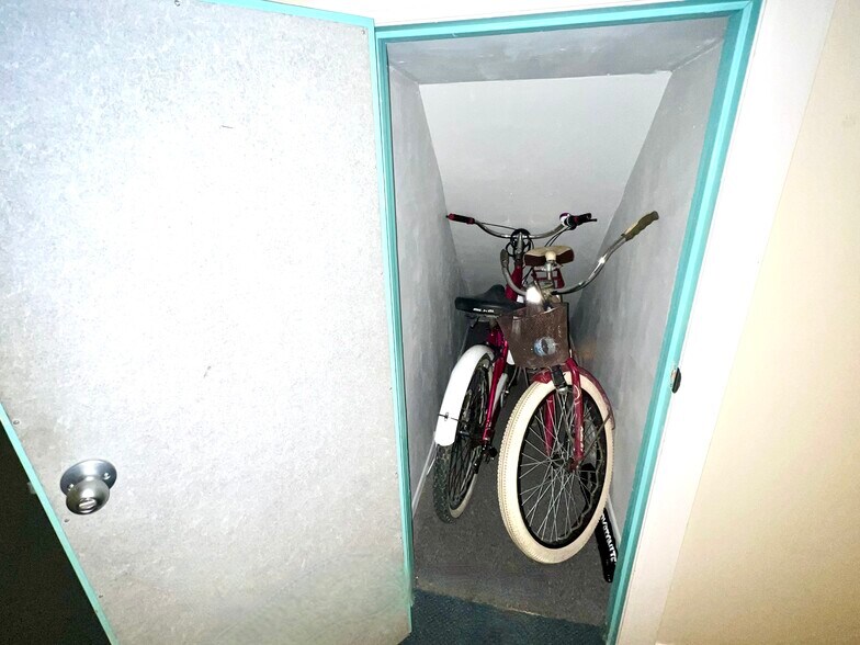 Bike and beach gear closet, private for unit #202. - 2221 Ocean Ave