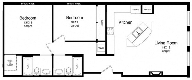 2 bedroom 2 bathroom - Shockoe Commons