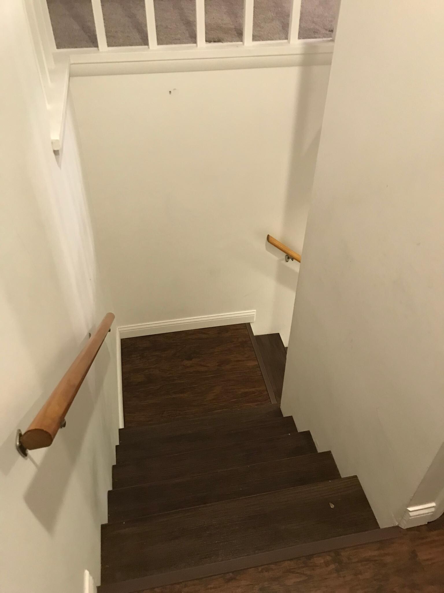 Stairs down to master bedroom - 197 Sugarwood Ln