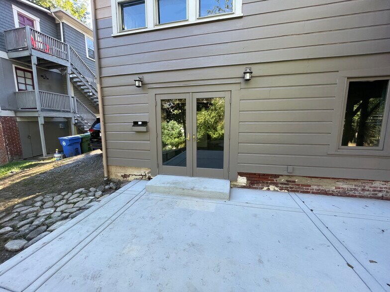 view from patio to entrance - 127 Flint St