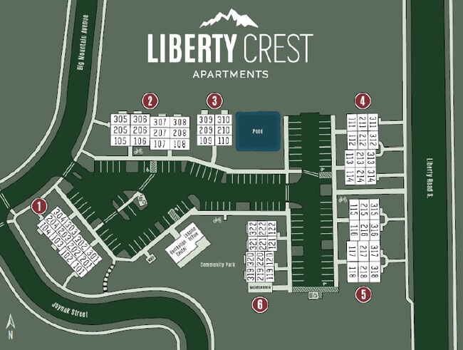 Property Map - LIBERTY CREST APARTMENTS