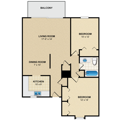 Floorplan - Louisburg Square Apartments & Townhomes