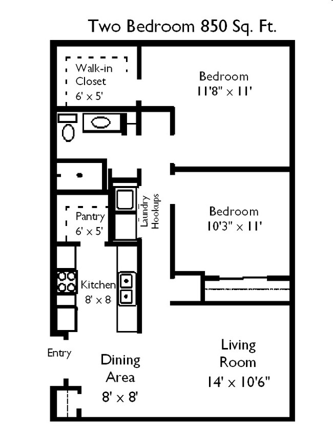 2BR/1BA - Wyndam Place Senior Residences