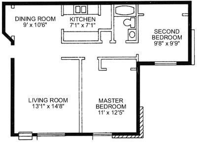 2BR/1BA - Westside Crest Apartments