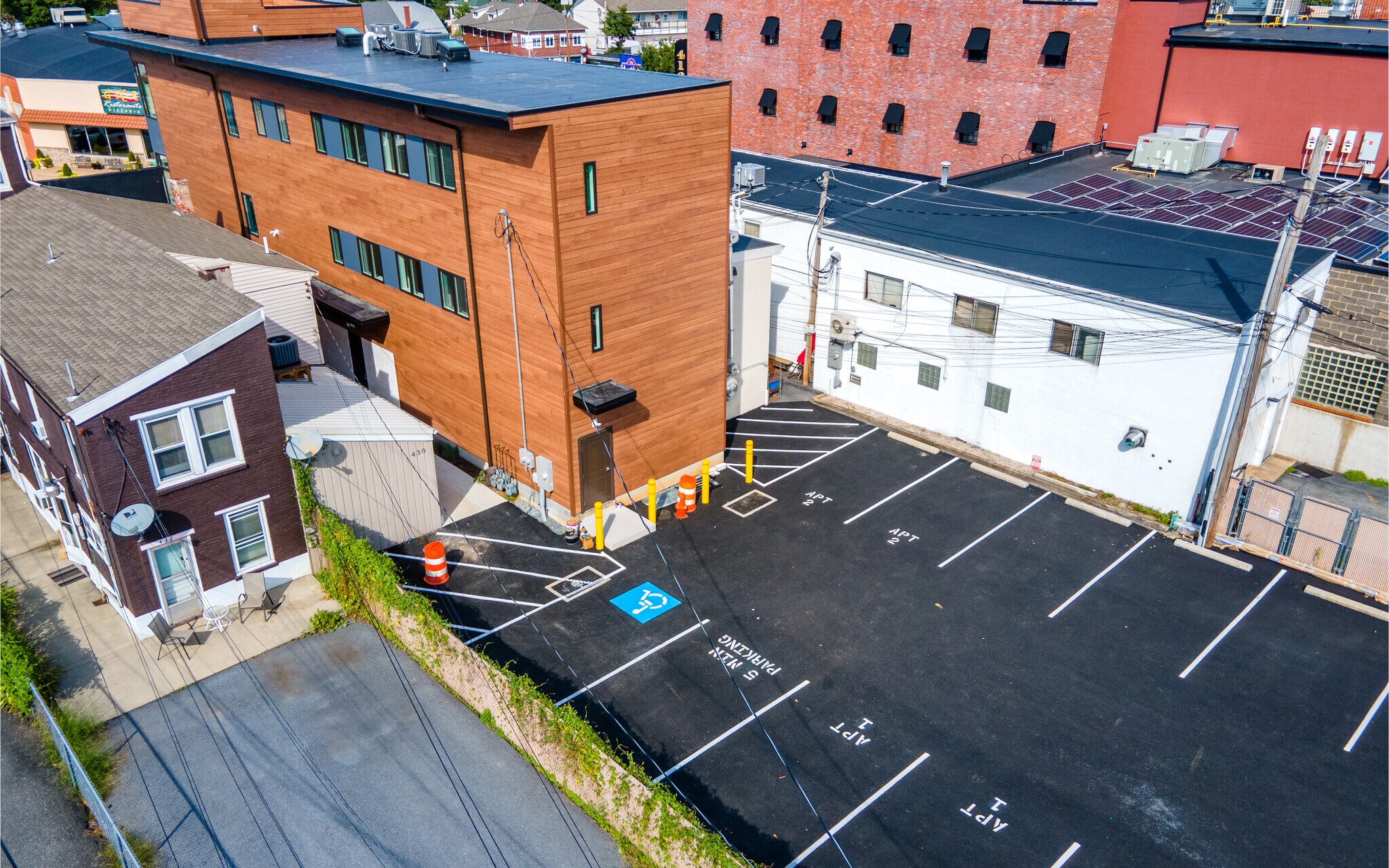 Rear of building & parking lot - 428 Penn Ave