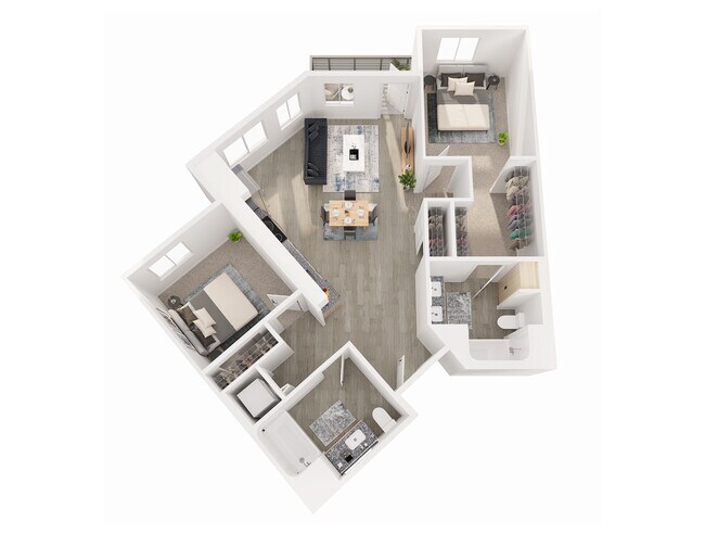 2D Floor Plan - 3D - 805 Riverfront