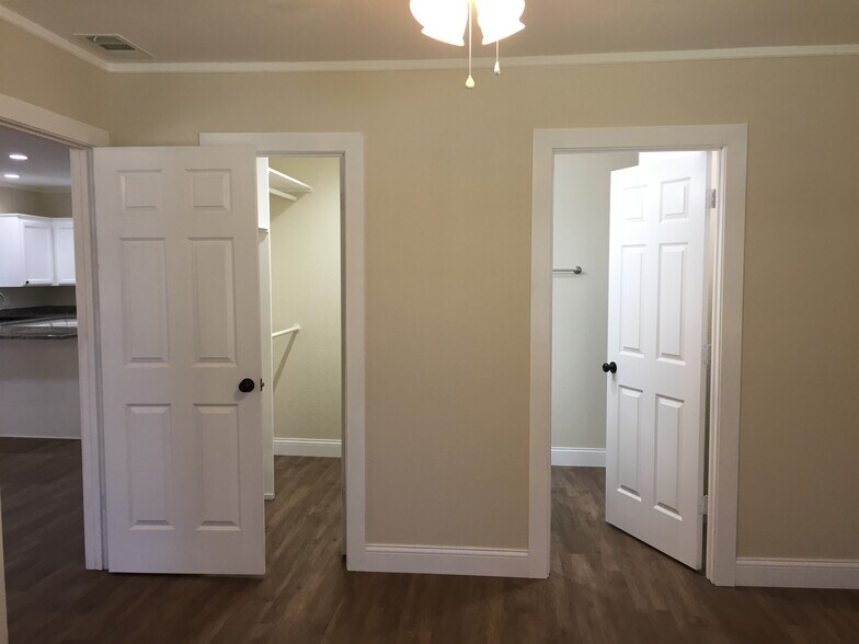 Master bedroom with bathroom and closet (Open door is to living room) - 310 East 3rd St.