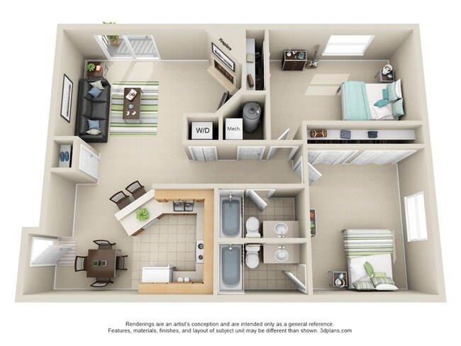 Floorplan - Rainbow Circle Apartments