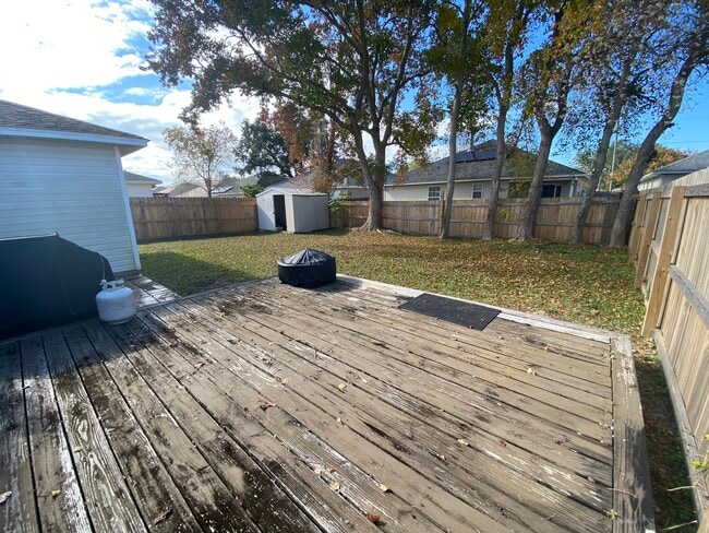 backyard before deck repair - 36 Stowe Rd