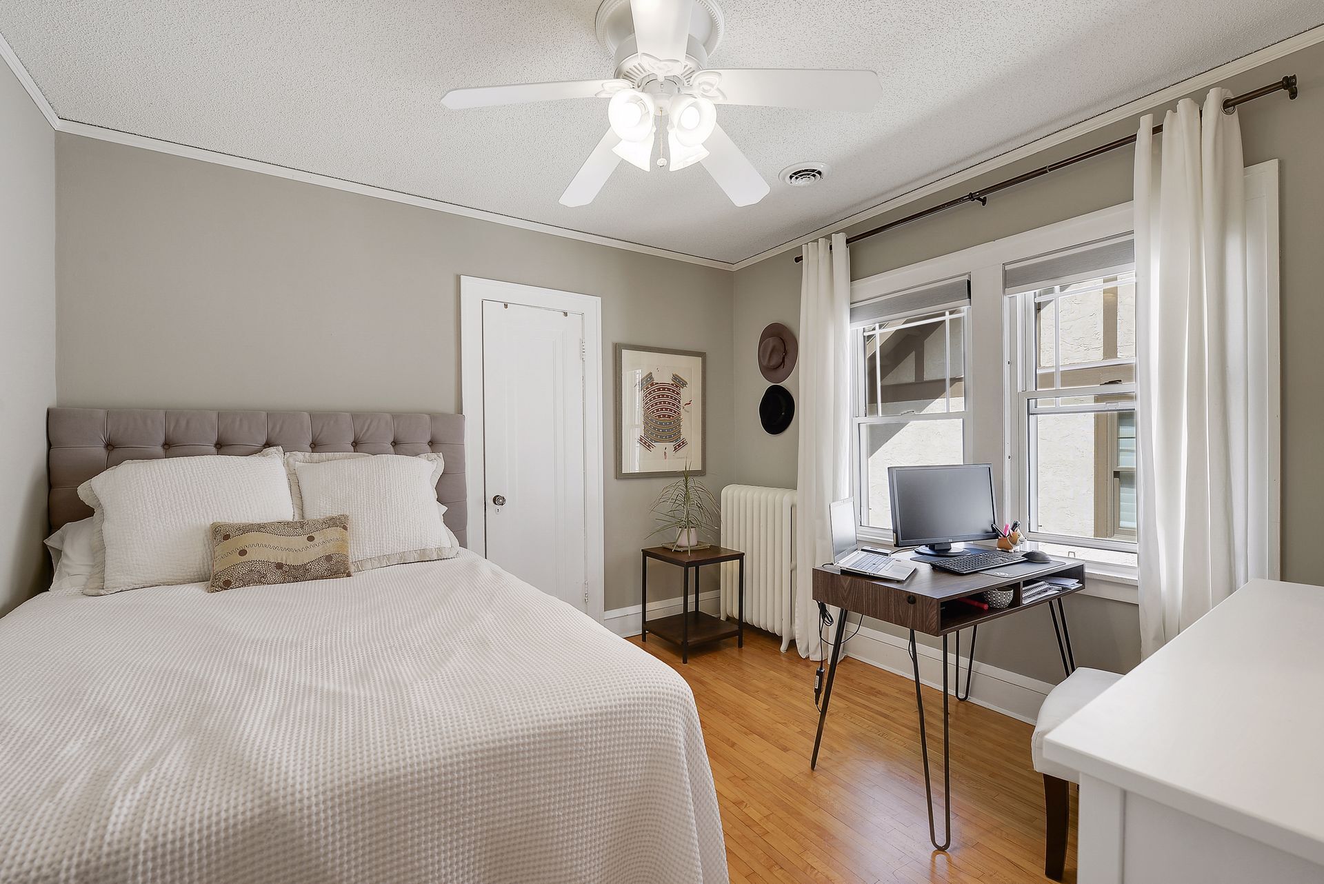 Bedroom #1 with beautiful hardwood floors. - 4445 Colfax Avenue South