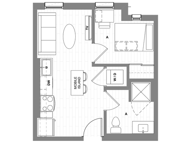 1x1 B - HERE Seattle Student Apartments