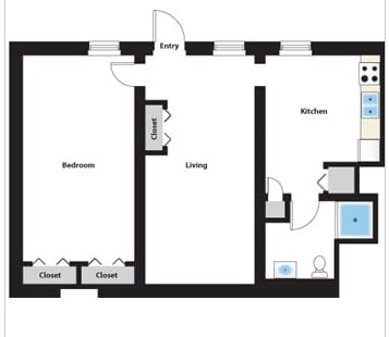 1BR/1BA - Columbian School Apartments