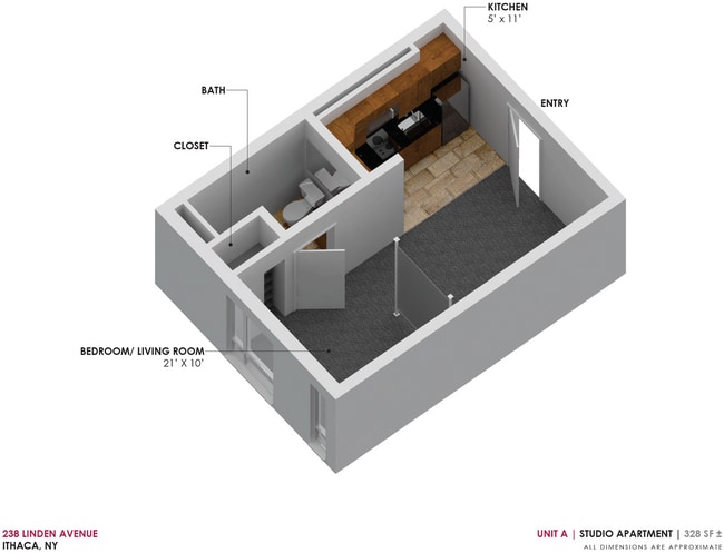 238 Unit A studio - 238 Linden
