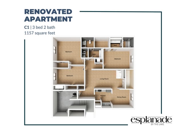 C1 Floor Plan - Esplanade By The Lake