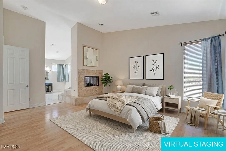 master bedroom (virtual staging) - 2554 Regency Cove Ct