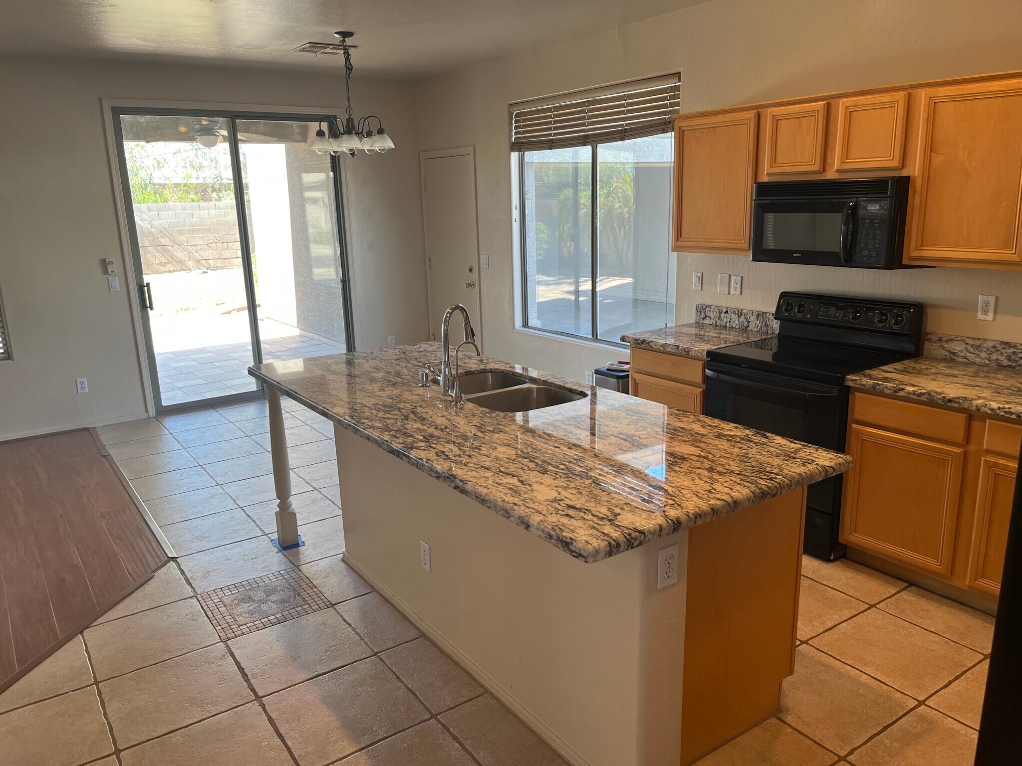 Kitchen with Family Room on Left - 140 W Beechnut Pl
