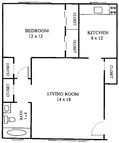 1BR/1BA - Creek Point Apartments