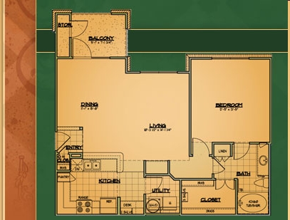 1BR/1BA - Rio Verde Apartments