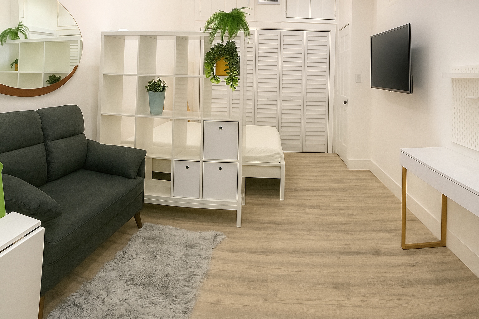 Furnished studio w/TV - 2415 SW 64th Ave