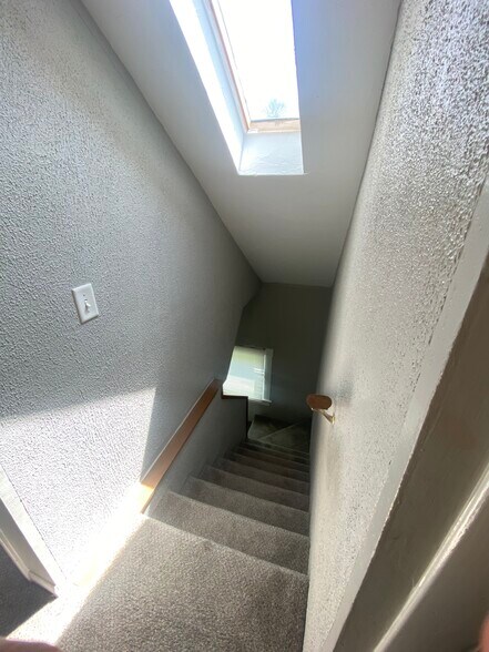 Stairs with skylight - 344 Fairport Rd