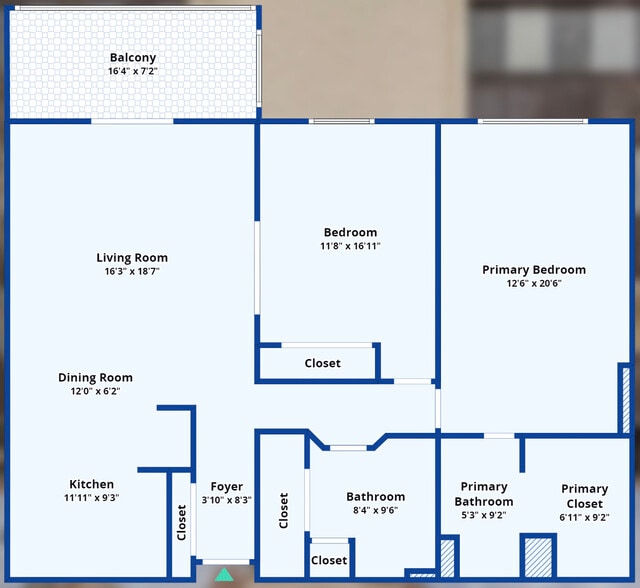 Layout and approx. dimensions - 3470 S Poplar St