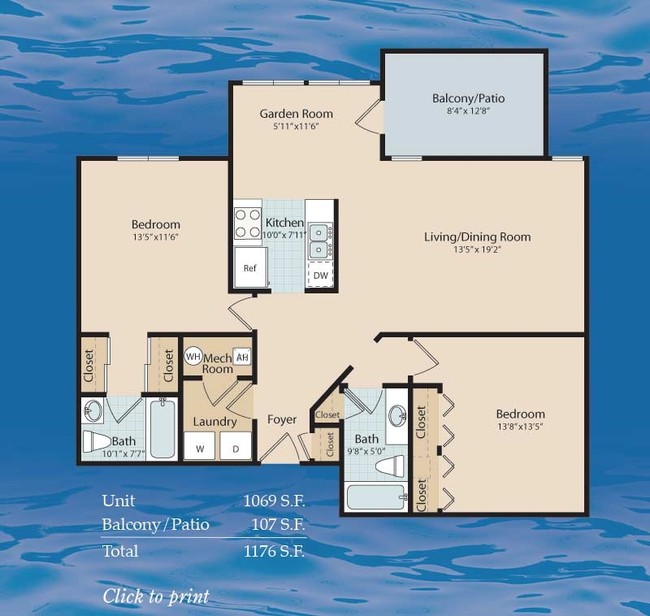 Floorplan - Sunset Bay Apartments