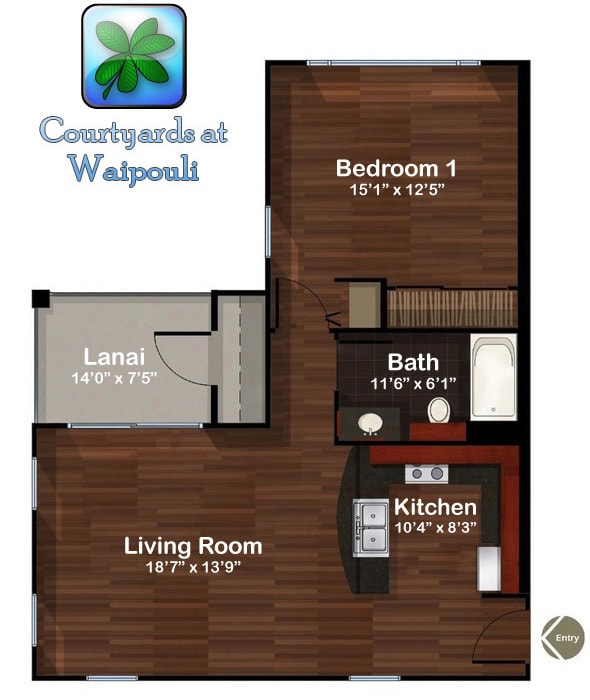 1 bedroom - Courtyards At Waipouli
