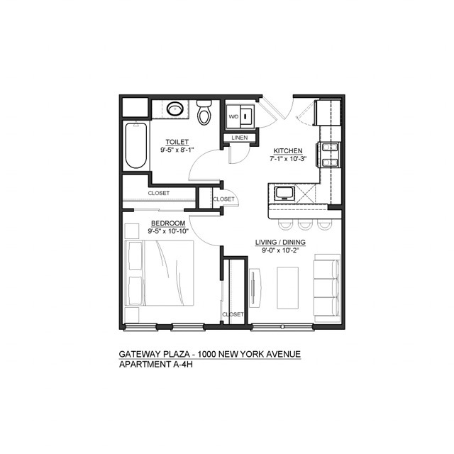 Floorplan: A4-H - Gateway Plaza