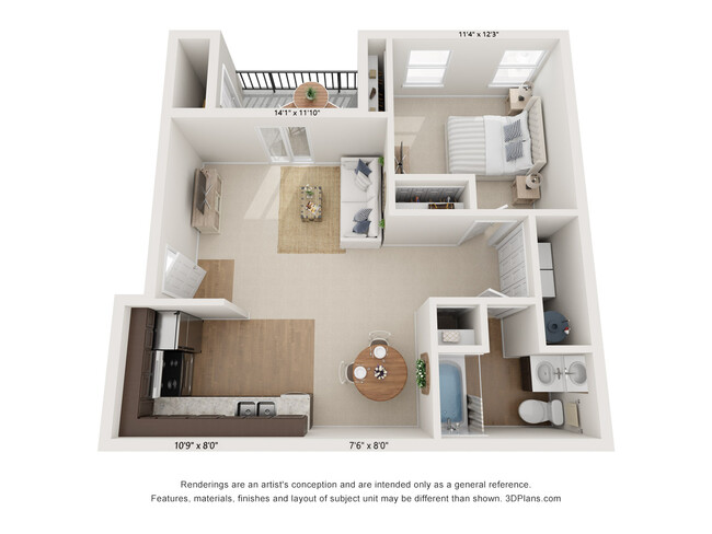 Floorplan - River Oak Apartments