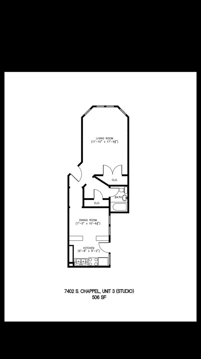 Floorplan - 7400-7410 S Chappel Ave