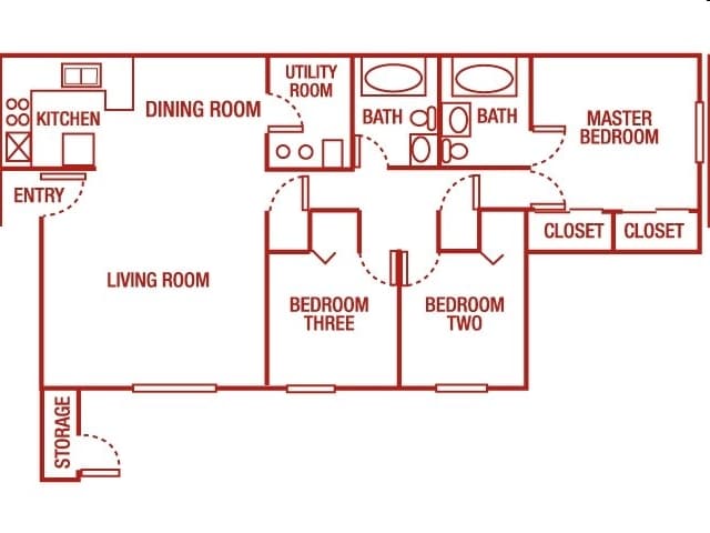 3BR/2BA - Elk Run Apartments
