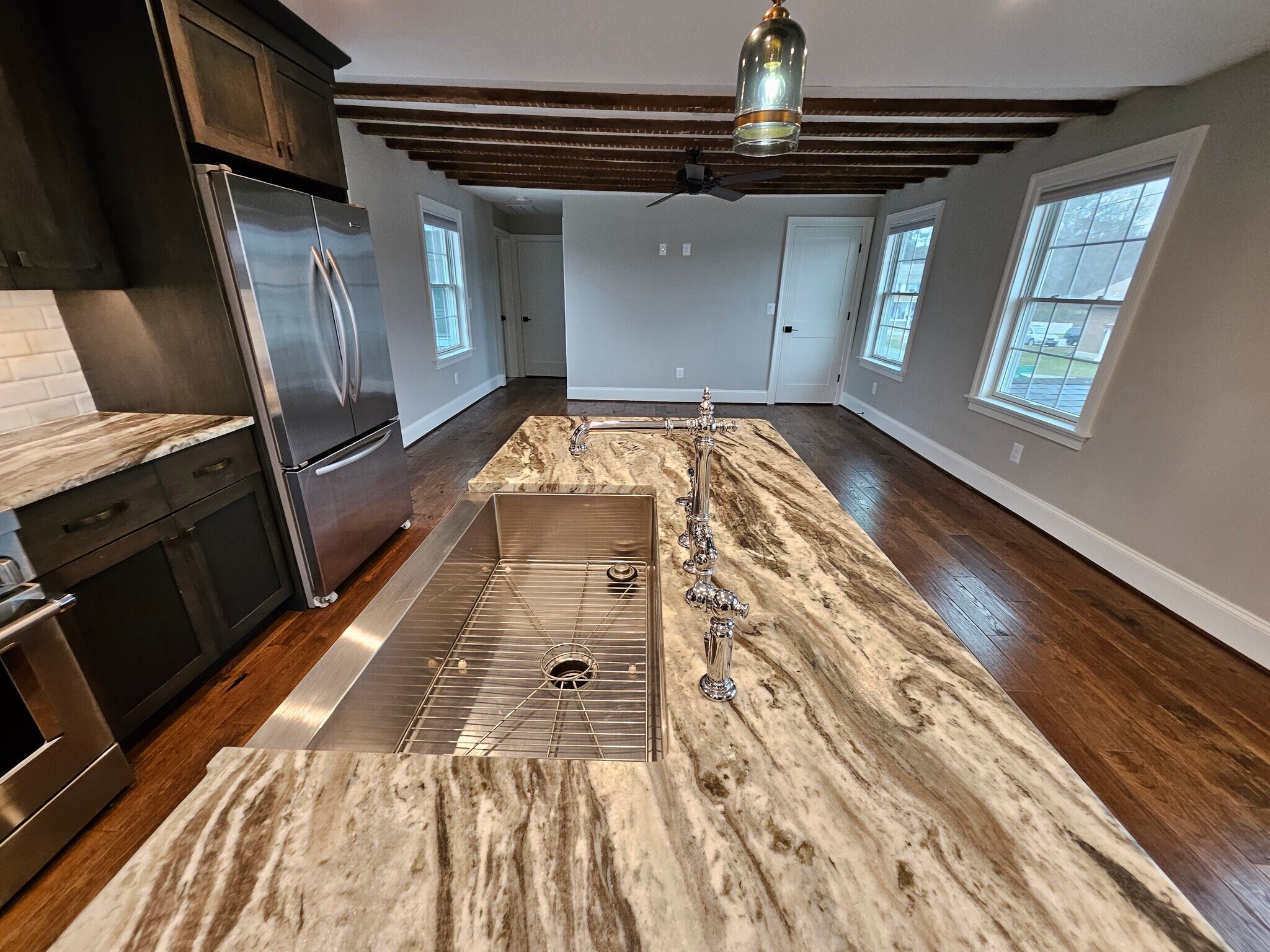 Wire Brushed Counter Top - 731 N Stokes St