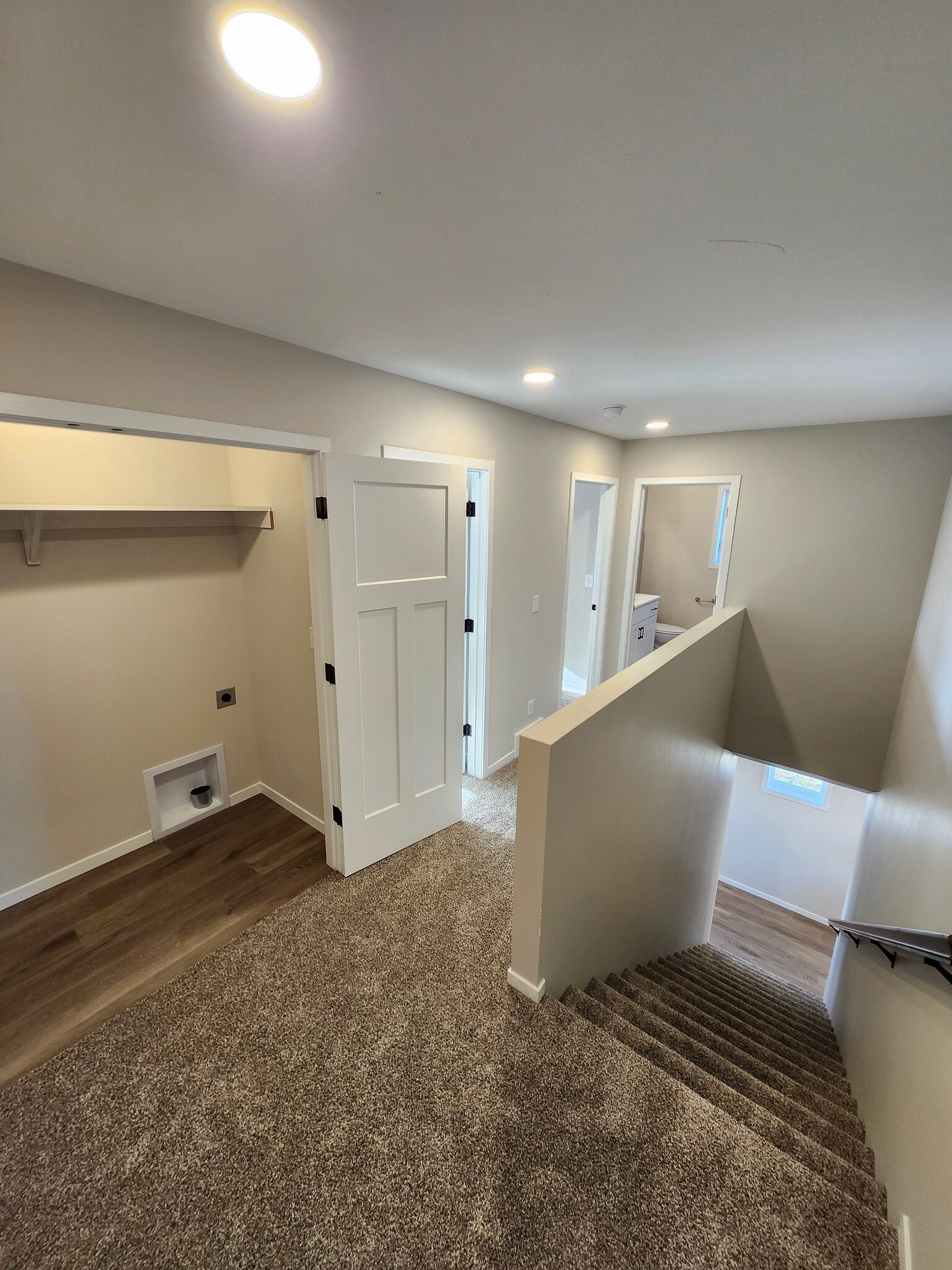 Laundry space directly off the upstairs landing (washer/dryer not pictured but provided) - 5312 Welder Ave