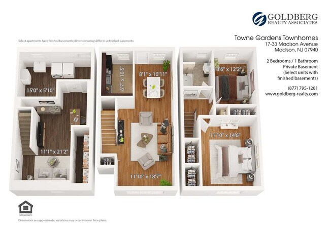 Floorplan - Towne Gardens Townhomes