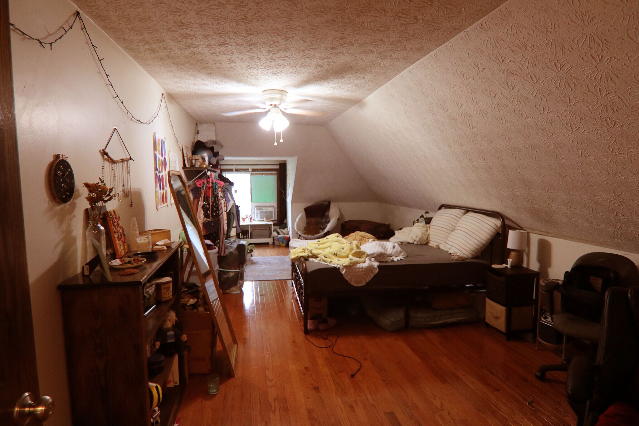 View 1 of 3rd floor bedroom with added window A/C unit - 374 E Oakland Ave