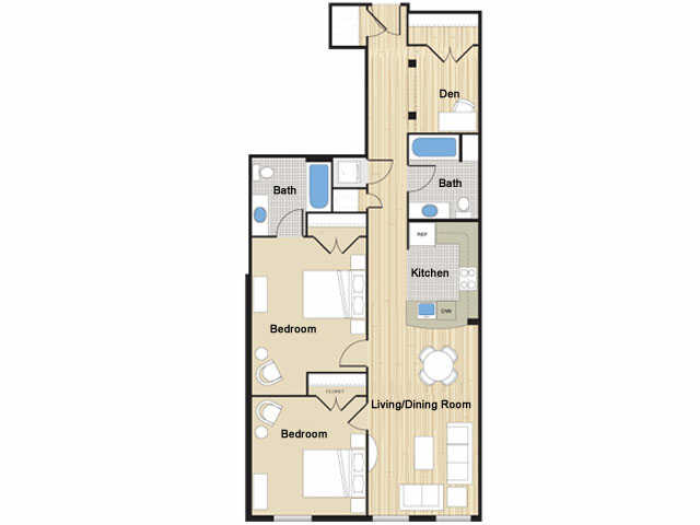 Floorplan - Clayborne Apartments