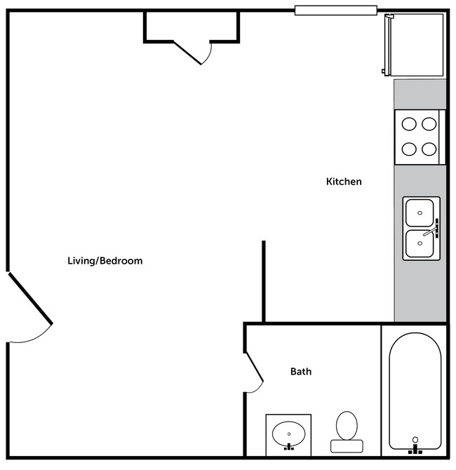 Studio Apartment in Denton, TX - Residences at The Union