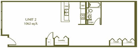 0 Bedroom / 1 Bath / 1062 Sq.Ft. - Eleventh Street Lofts