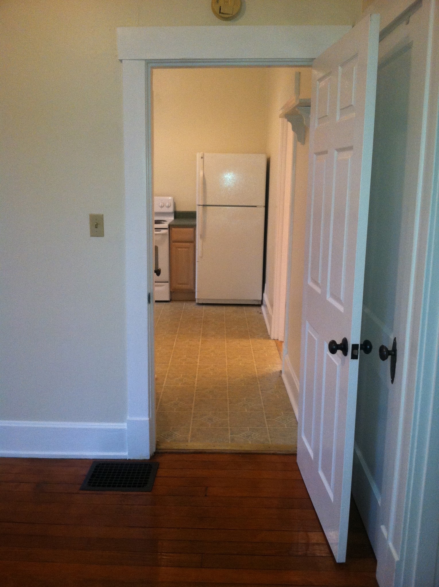 View of Kitchen from back bedroom - 9536 Main St