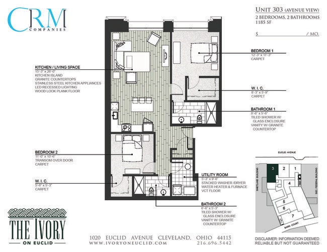Floorplan - Ivory on Euclid