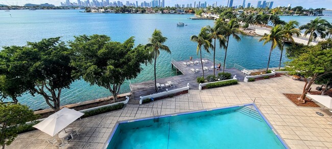 View of pool from 5th floor balcony. - 3 Island Ave