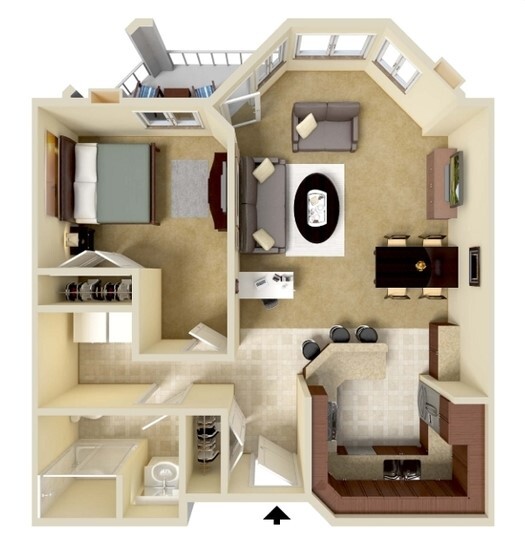 Floorplan - Eagle Crest Apartments