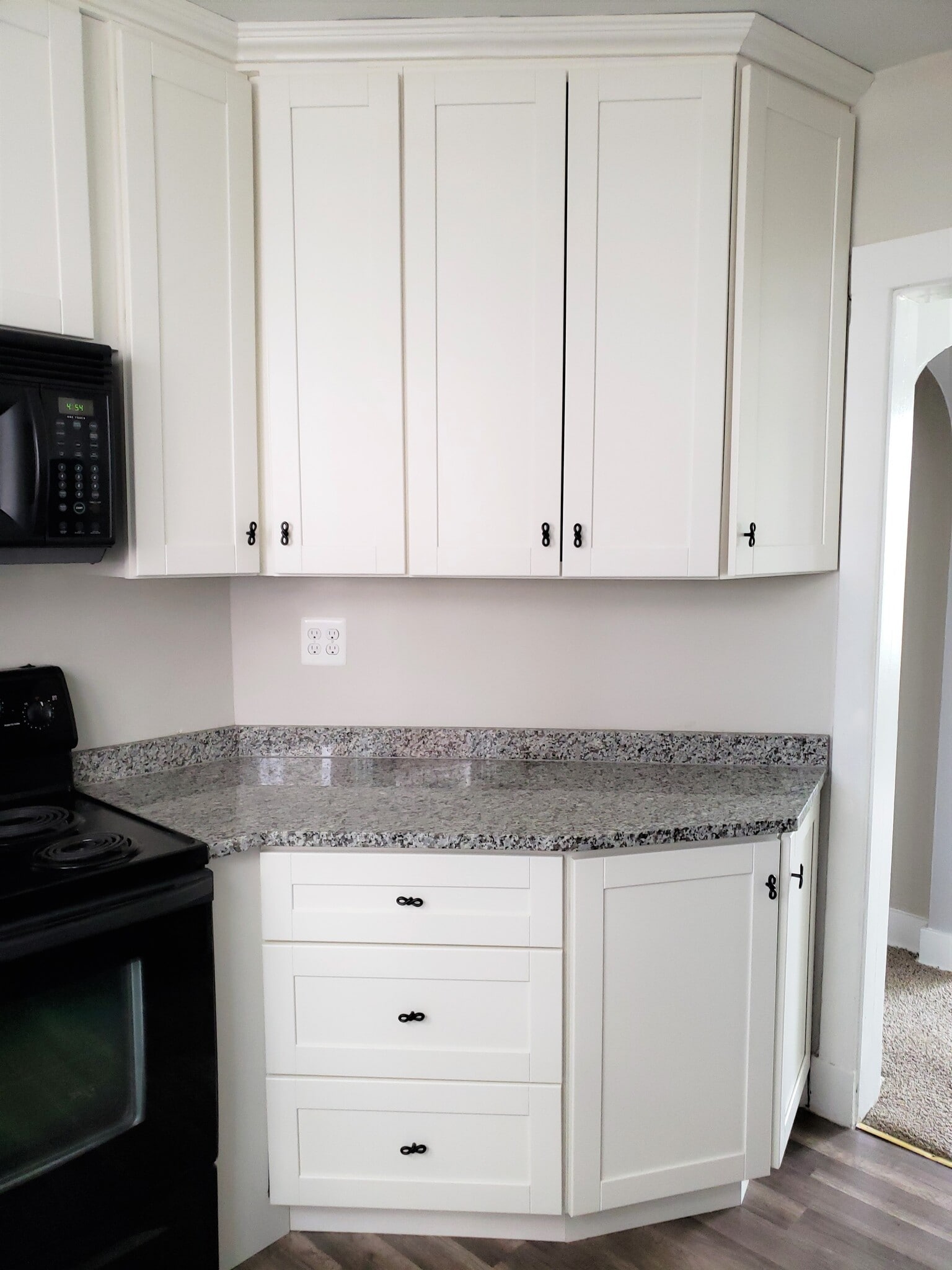 The kitchen also provides access to the basement for your own washing machine and dryer. - 201 Richbarn Rd