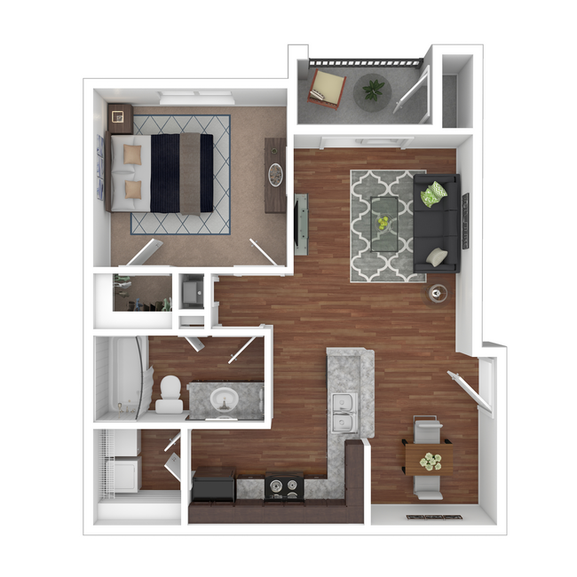 1x1 Floor Plan.jpg - Seaside Landing Apartments